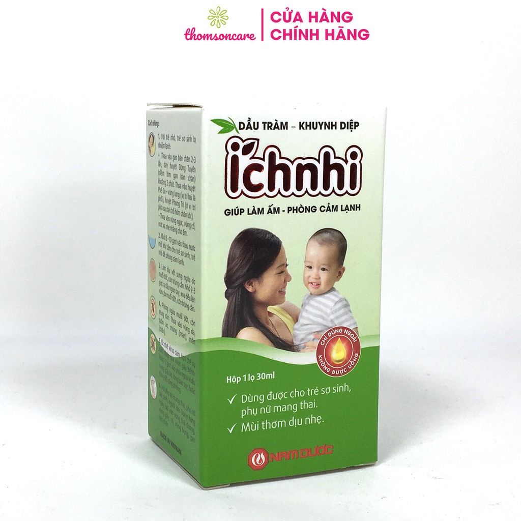 Dầu Tràm Khuynh Diệp Ích Nhi lọ 20ml - Dùng cho mẹ và bé sau khi sinh phòng cảm lạnh