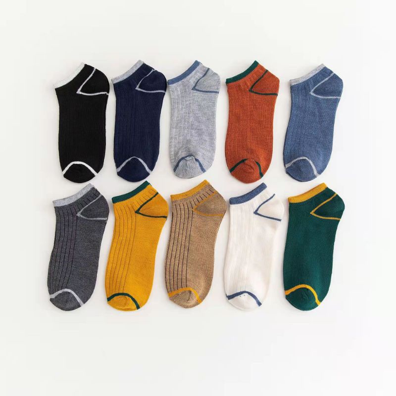 Tất Vớ Cổ Ngắn 10 Màu Chất Cotton