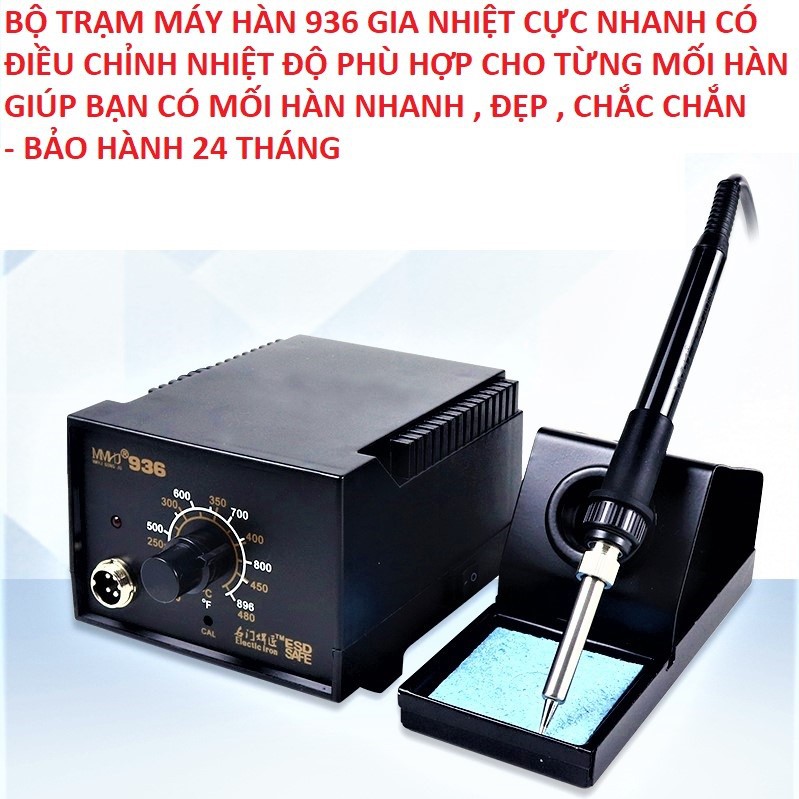 Bộ trạm hàn , mỏ hàn thiếc chỉnh nhiệt 60w HAKO-936 mẫu mới lõi đồng hàng cao cấp siêu bền