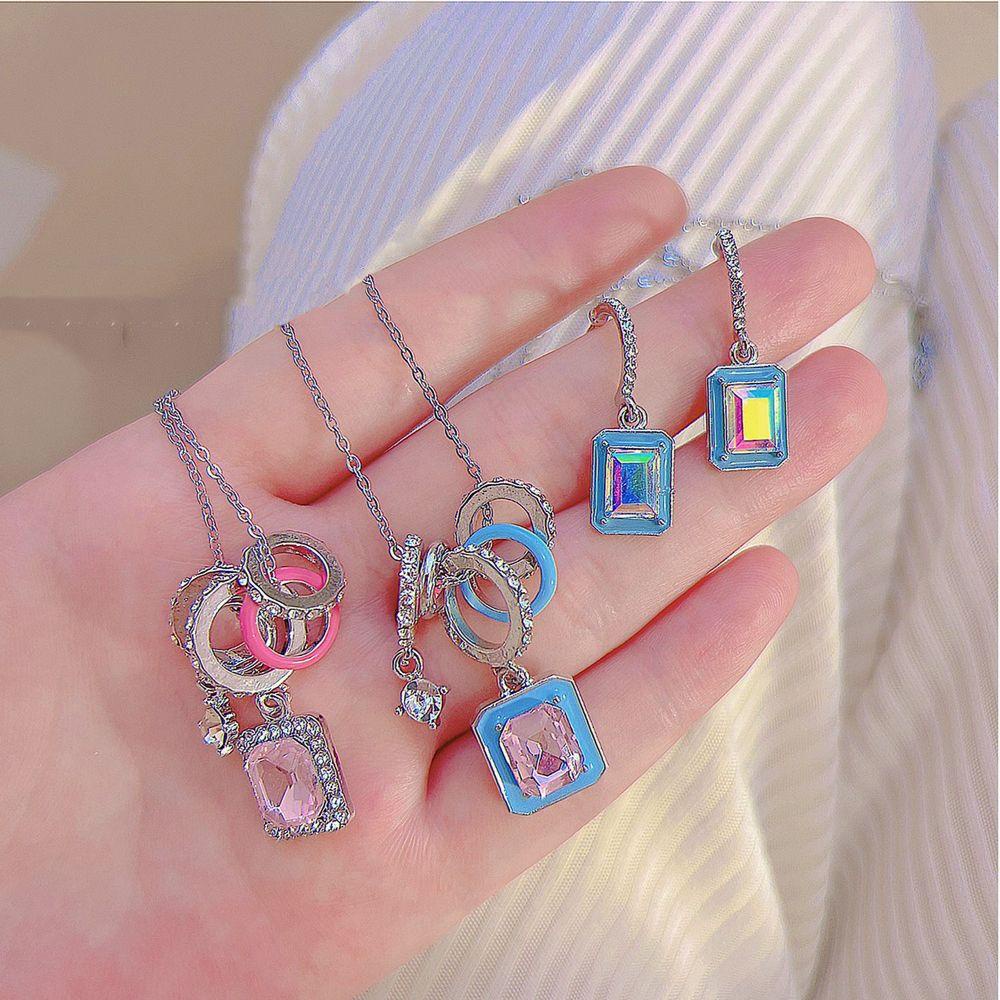 Vòng Cổ Choker Mặt Vuông / Tròn Thời Trang Thanh Lịch Cho Nữ