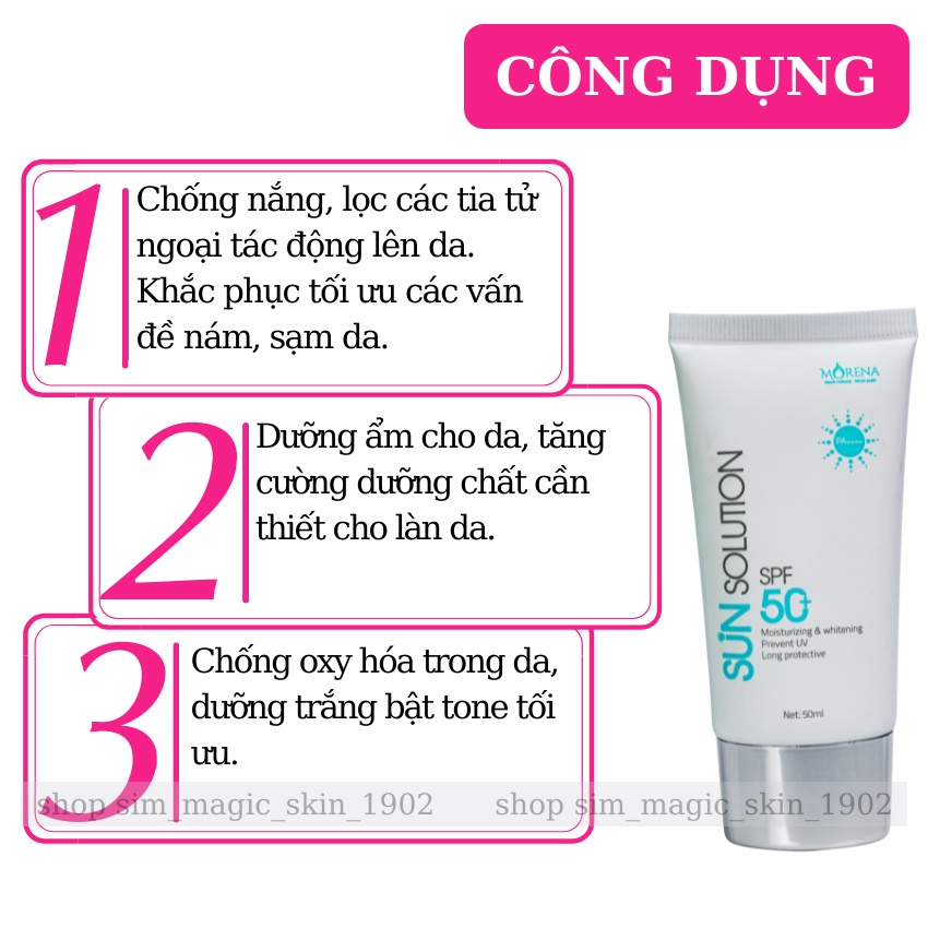 Kem Chống Nắng Morena Huyền Phi Chống Nắng Siêu Đỉnh Dưỡng Da Makeup Thẩm Thấu Nhanh