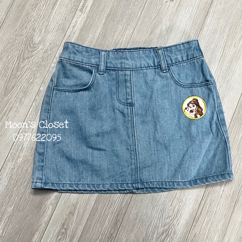 Chân váy jeans ngắn Disney xuất dư size 2/3y-9/10y (Elsa)