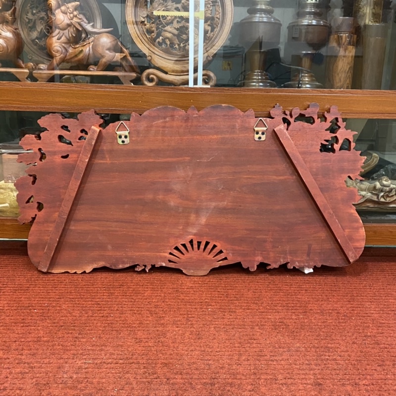 Tranh quạt gỗ phu thê viên mãn