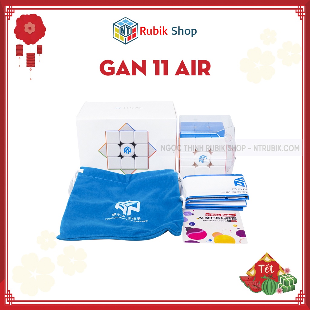 Rubik 3x3x3 Gan 11 Air 2021 Cao cấp Hãng Gan Stickerless