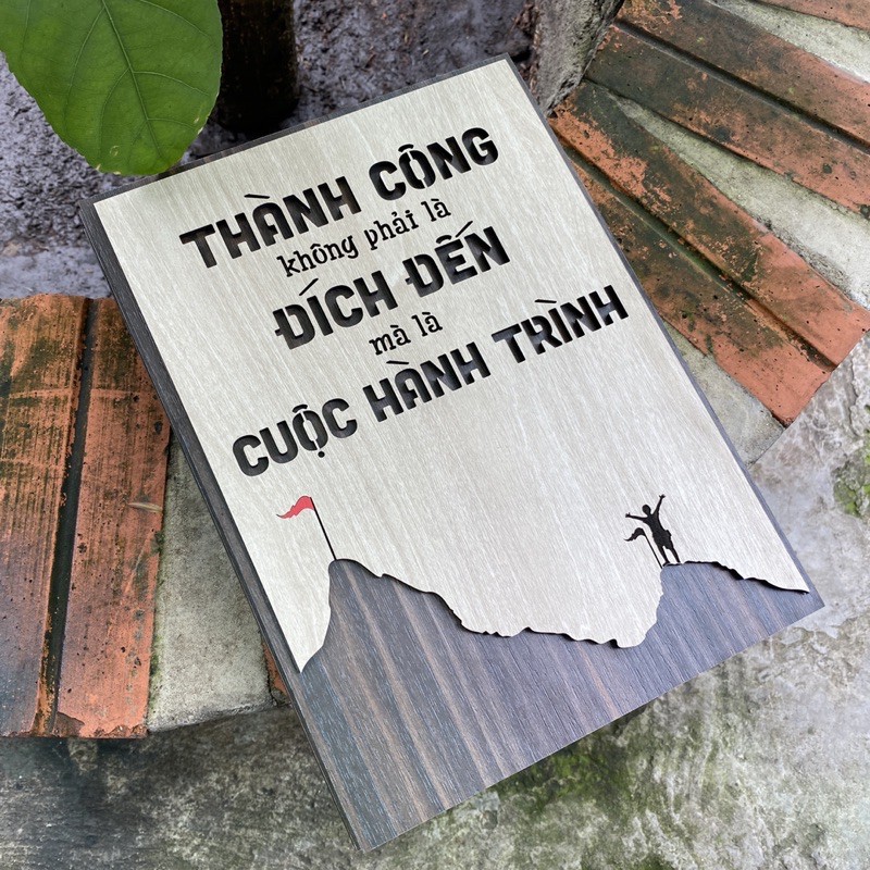 Tranh Slogan Tạo Động Lực LEVU068 thúc đẩy thành công