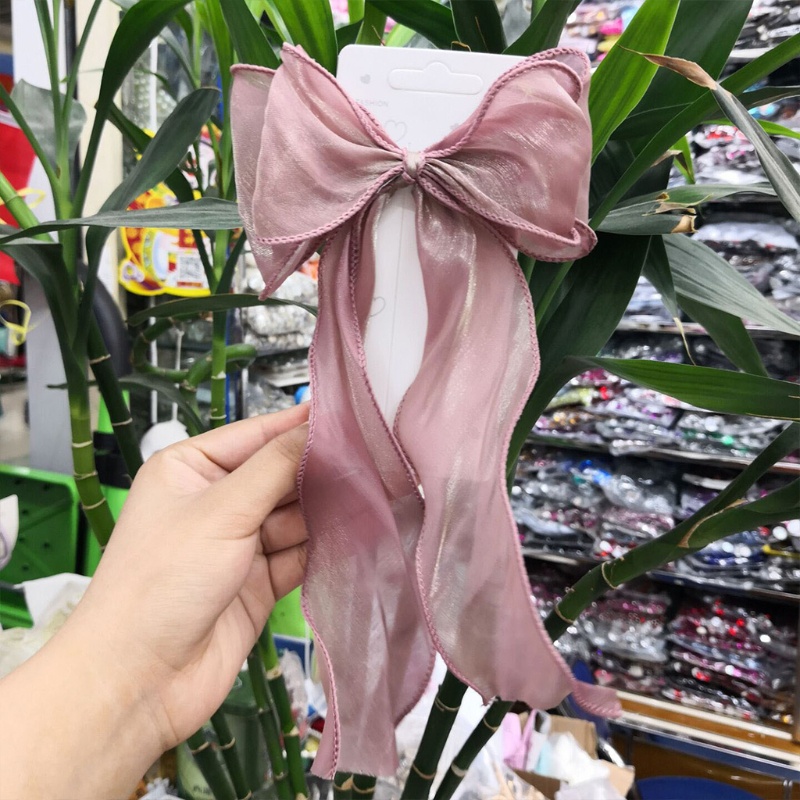 Kẹp Tóc Đính Nơ Và Ngọc Trai Cỡ Lớn Dễ Thương