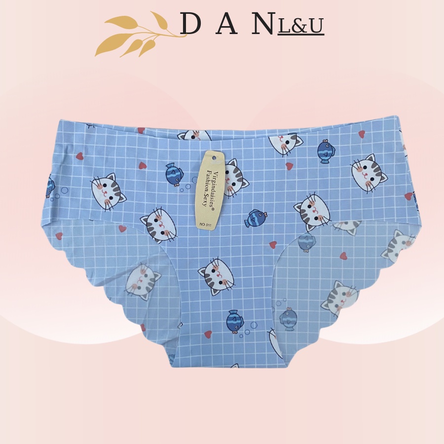 Quần Lót Su Đúc Không Đường May Họa Tiết Xinh Xắn Chất Mát Lịm Thoáng Mát DAN L&amp;U 011