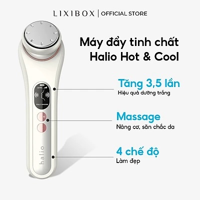 *LAGIHITECH* Máy Đẩy Tinh Chất Dưỡng Trắng Nóng Lạnh Halio Ion Hot & Cool Beauty Device Bảo hành 1 năm - Hàng Chính Hãng