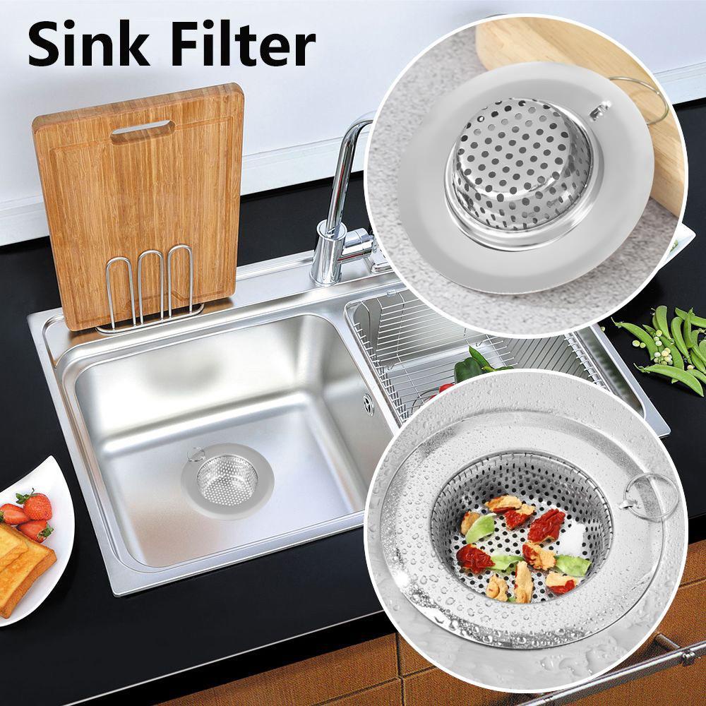 PISTA Lưới Lọc Rác Bồn Rửa Chén Chống Tắc Nghẽn Bằng Thép Không Gỉ
