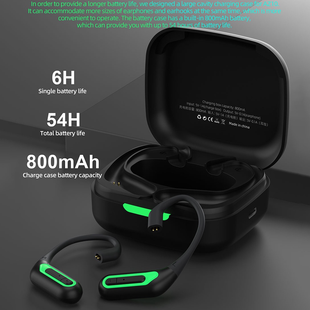 Tai nghe bluetooth không dây KZ AZ10 5.2 âm thanh HiFi dạng móc vành tai kiểu dáng thể thao