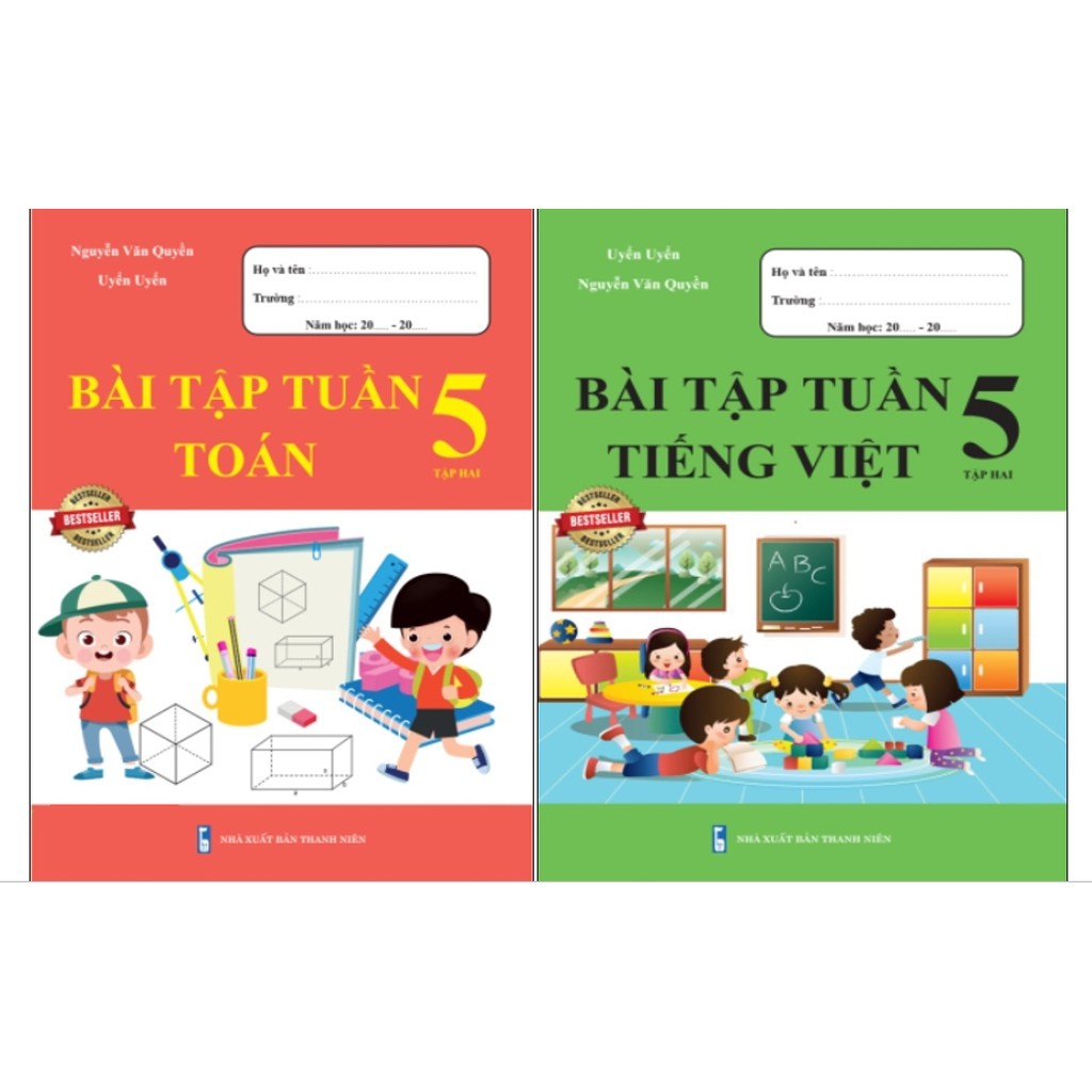 Sách - Combo Bài Tập Tuần Toán và Tiếng Việt 5 - Tập 2 (2 cuốn)