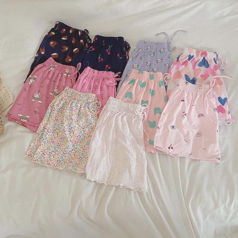 Quần đùi nữ thun cotton - quần ngủ nữ siêu xinh Nhung Nhớ Boutique A3101N [Freeship] | BigBuy360 - bigbuy360.vn