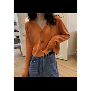 Áo len mỏng đóng cúc basic