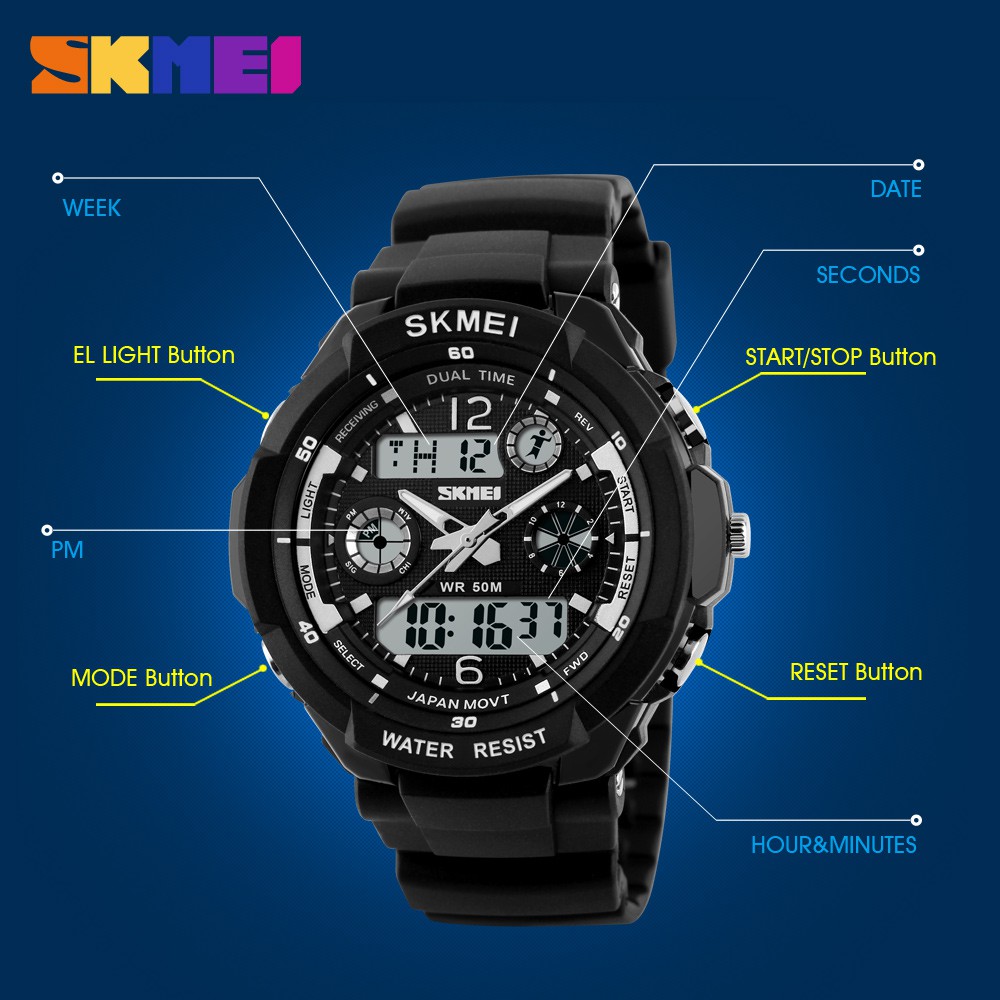 Đồng Hồ Nữ Thể Thao Chính Hãng SKMEI 1060 Chống Nước 5ATM | BigBuy360 - bigbuy360.vn