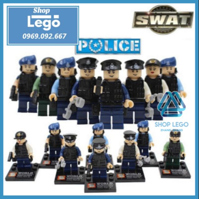 Xếp hình lực lượng cảnh sát đặc nhiệm Hongkong PTU SDU đặc nhiệm Phi Hổ SwatLego Minifigures SY278