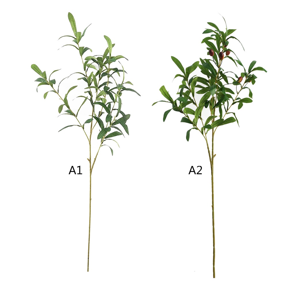 Nhánh Lá Ô Liu Nhân Tạo Bằng Nhựa Kích Thước 92CM Trang Trí Phòng Khách