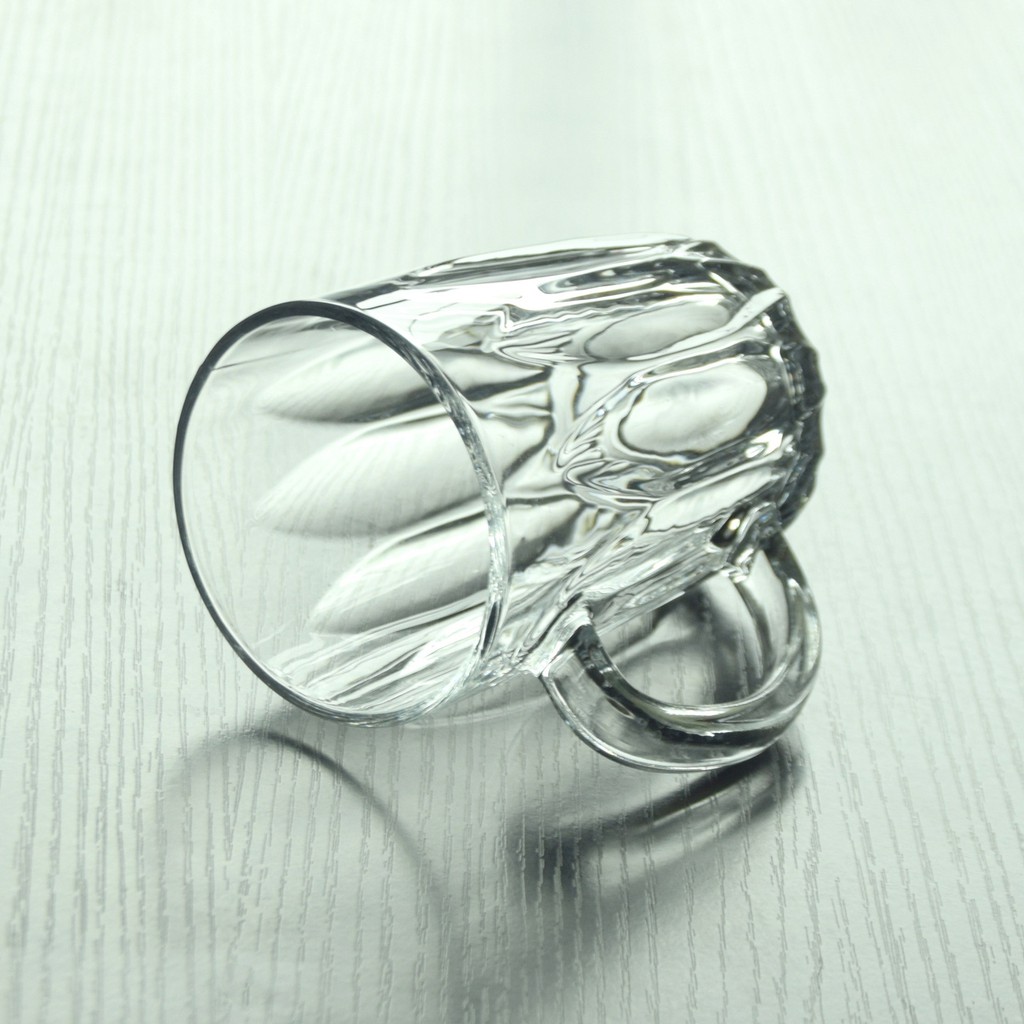 Ly thủy tinh có quai cầm vân sọc 320ml UNION UG130 | Hàng nhập khẩu Thái Lan