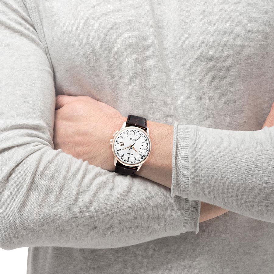 Đồng Hồ Nam Citizen Đa Chức Năng Dây Da CB0153-21A - Mặt Trắng (Sapphire)