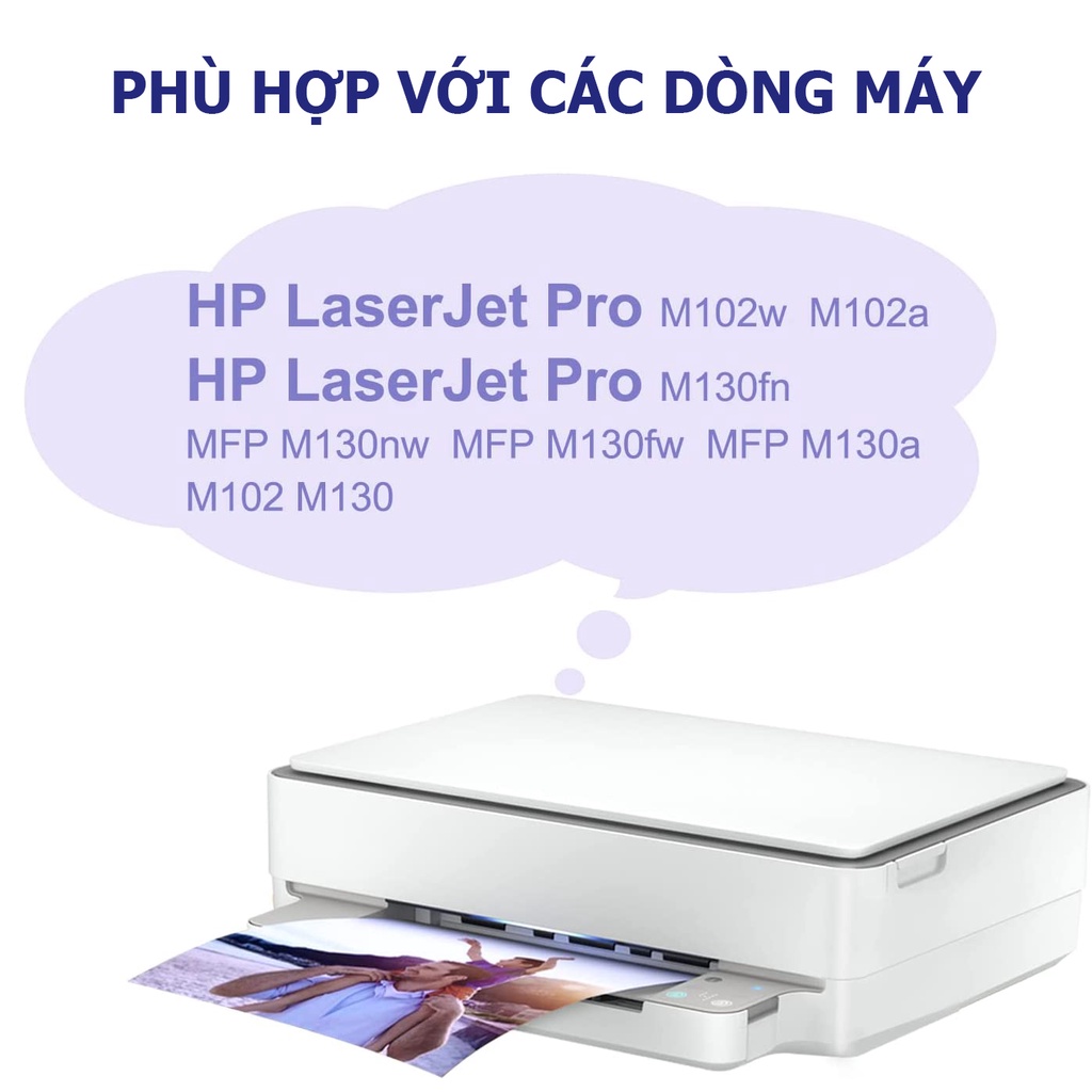 Hộp mực máy in 17A dùng cho máy in HP LaserJet M102a, M102w, M130a, M130fn, M130fw, M130nw in đậm hàng nhập khẩu CF217A