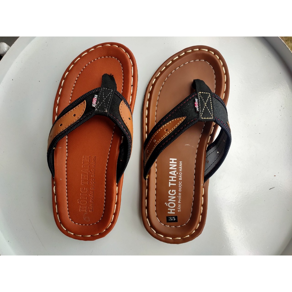 (XẢ KHO)Dép Kẹp Da Nam Cao Cấp Mẫu Mới Siêu Đẹp Hồng Thạnh from lớn