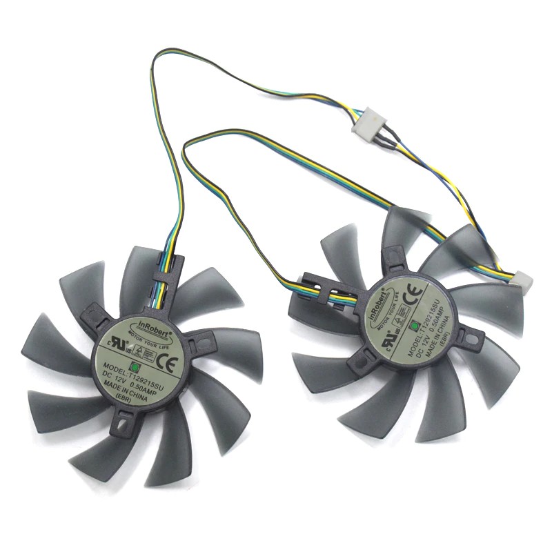 Mới Set 2 Quạt Tản Nhiệt 85mm T129215Su Gtx 1060 Dc 12v 4pin Thay Thế Cho Inno3D Geforce