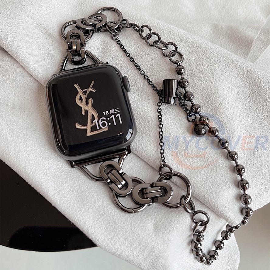 Dây Đeo Kim Loại Cho Đồng Hồ Thông Minh Series 7 6 SE 5 4 3 2 1 Kích Thước 41mm 45mm 44mm 42mm 40mm 38mm