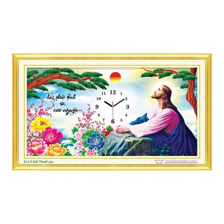 Tranh đính đá Đồng hồ chúa Giê su 79x45