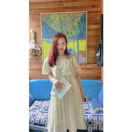 Váy Bầu Sau Sinh Cho Con Ti Thời Trang V86