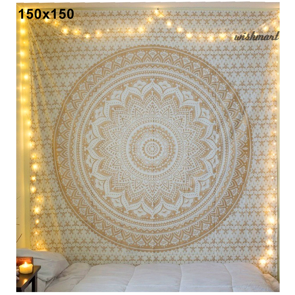 MANDALA Thảm Treo Tường Trang Trí Phong Cách Bohemian