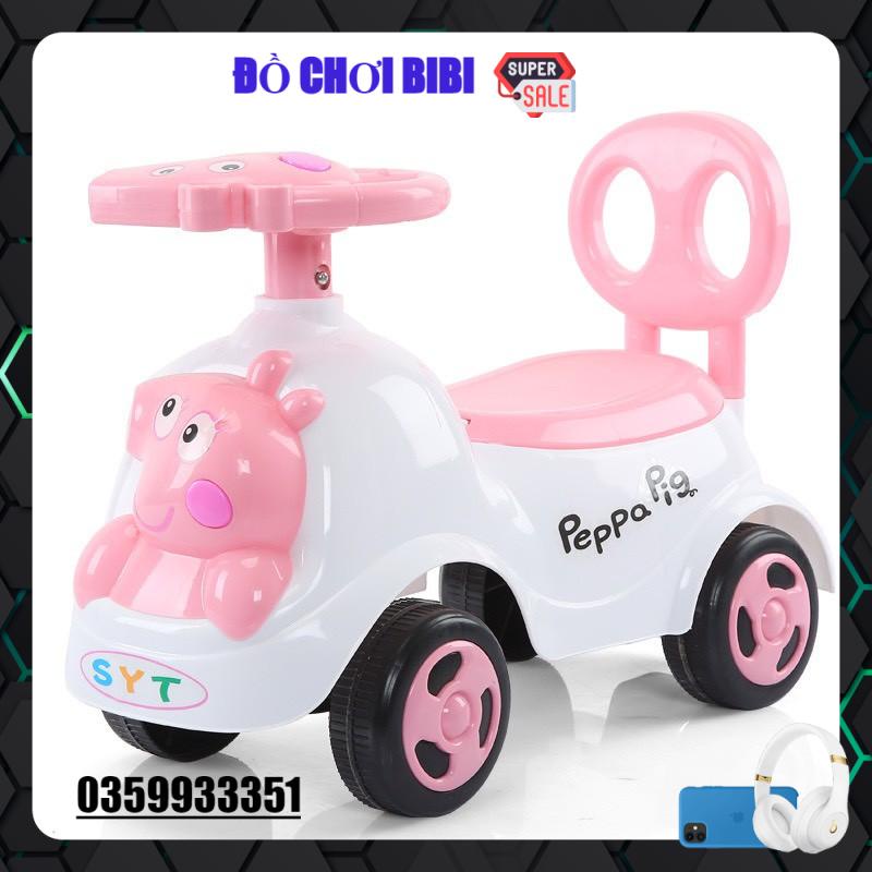 [xechoichan] Xe lắc chòi chân Heo Peppapig cho bé có nhạc