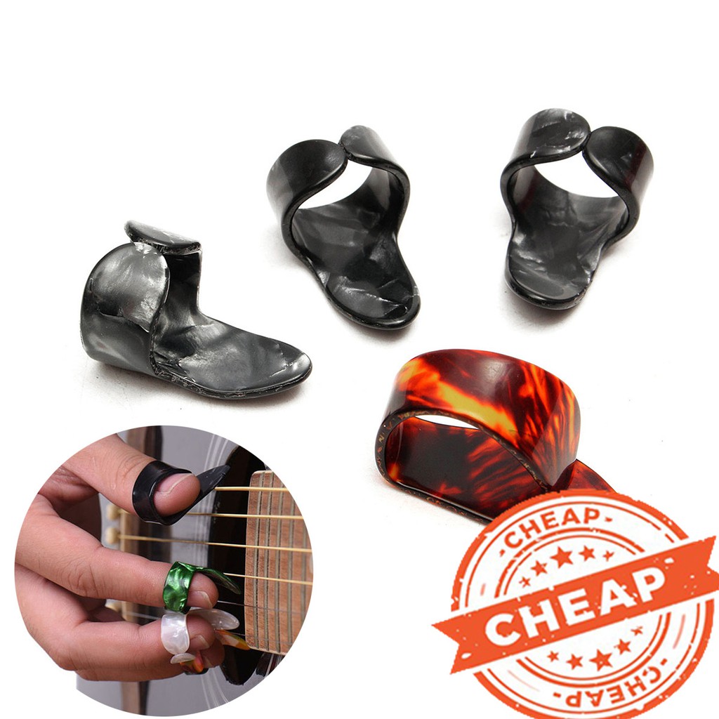 Bộ 4 miếng gảy đàn ghita bass có 1 ngón cái bằng Celluloid