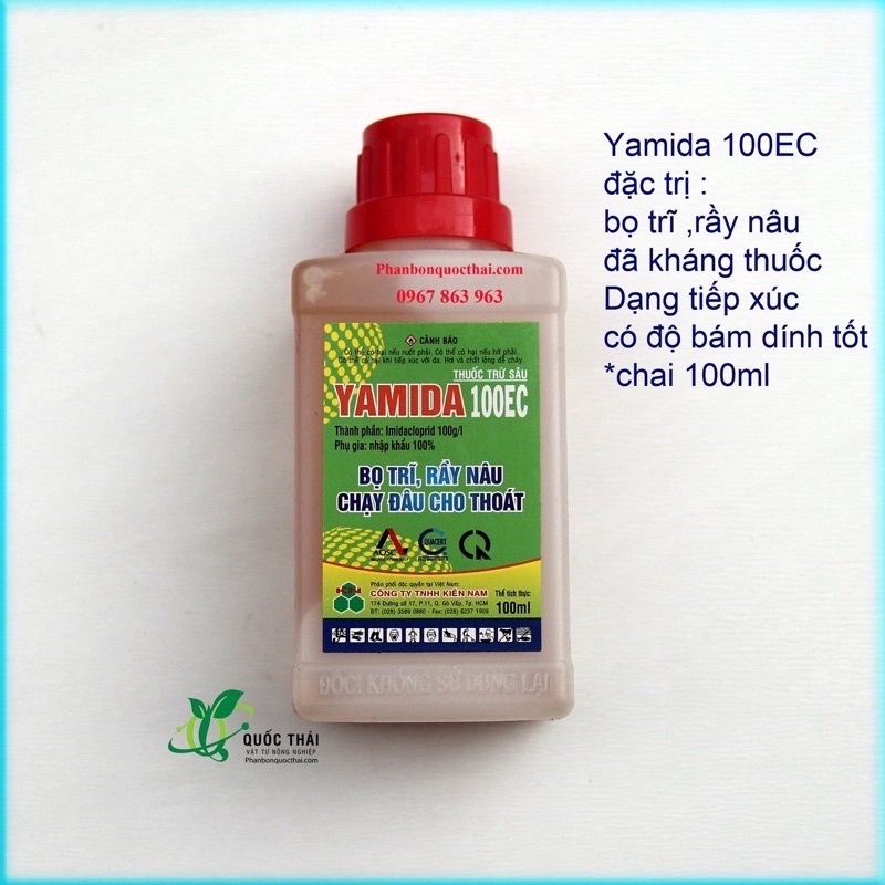 Chế Phẩm Diệt muỗi hành, chuyên bọ trĩ ,rầy rệp YAMIDA 100EC,chai 100ml