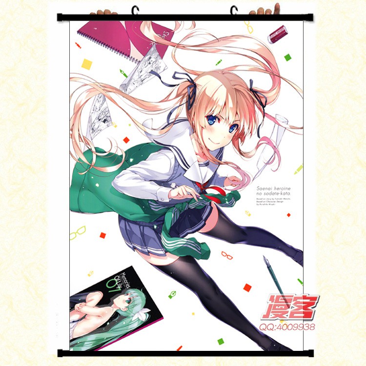 Poster vải anime Eriri 40x60 - Saenai heroine - tranh vải