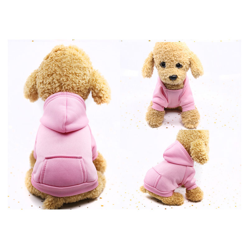 Quần áo Vừa Và Nhỏ Cho Thú Cưng Thu Và Đông Với Túi Hai Chân Quần áo Cho Chó Và Mèo Trùm đầu Ấm áp Và Thoáng Khí