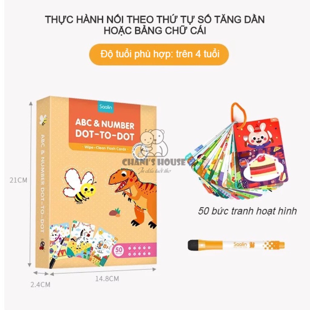 [HỮU ÍCH, ĐỘC LẠ] FLASHCARD DOT TO DOT - ĐỒ CHƠI RÈN LUYỆN KHẢ NĂNG CẦM BÚT CHO BÉ CỰC HỮU ÍCH