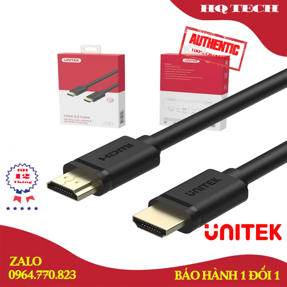 Dây cáp HDMI 4k 3m 2.0 Unitek YC139 M (cao cấp)