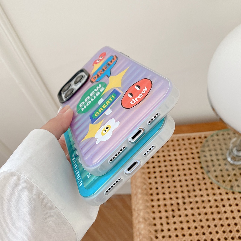 Ốp Điện Thoại In Hình Mặt Cười Màu Gradient Sang Trọng Cho iphone 13 Pro Max i13 13pro 11ProMax i11 X XR Xs Max 12Pro 12 Pro Max