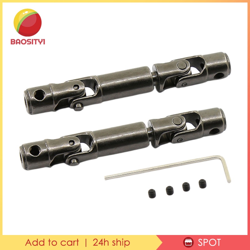 [Baosity1] Set 2 Trục Truyền Động Bằng Titan Cho Xe Tải Điều Khiển Từ Xa WPL D12 Tỉ Lệ 1 / 10