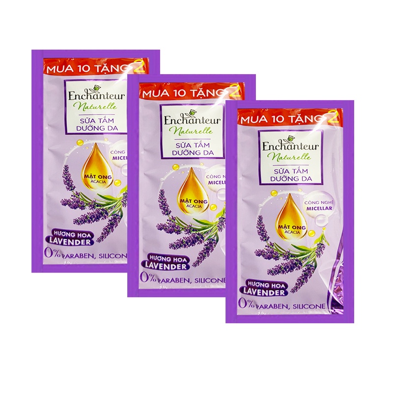 Sữa tắm thư giãn hương nước hoa  Enchanteur Naturelle 12 gói/dây