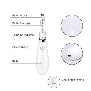 Máy uốn tóc mắt điện tử sạc USB ( màu trắng )