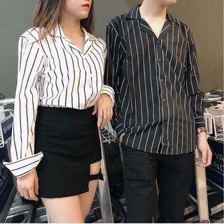 SƠ MI NAM NỮ - SỌC TRẮNG ĐEN