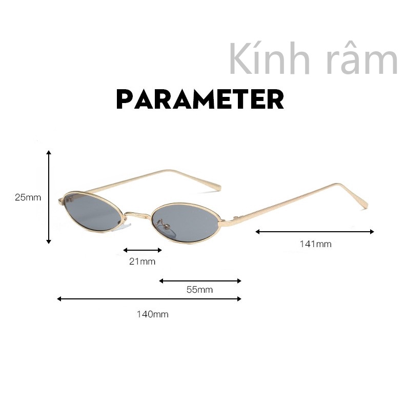 Kính mát gọng kim loại thời trang vintage cho nữ