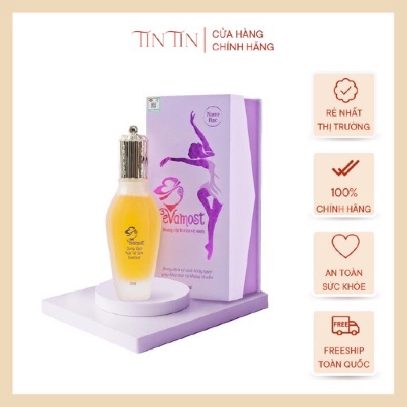 Dung dịch vệ sinh hari store Dung dịch vệ sinh evamost chính hãng làm sạch vùng kín khử mùi hôi dưỡng hồng se khít 120ml