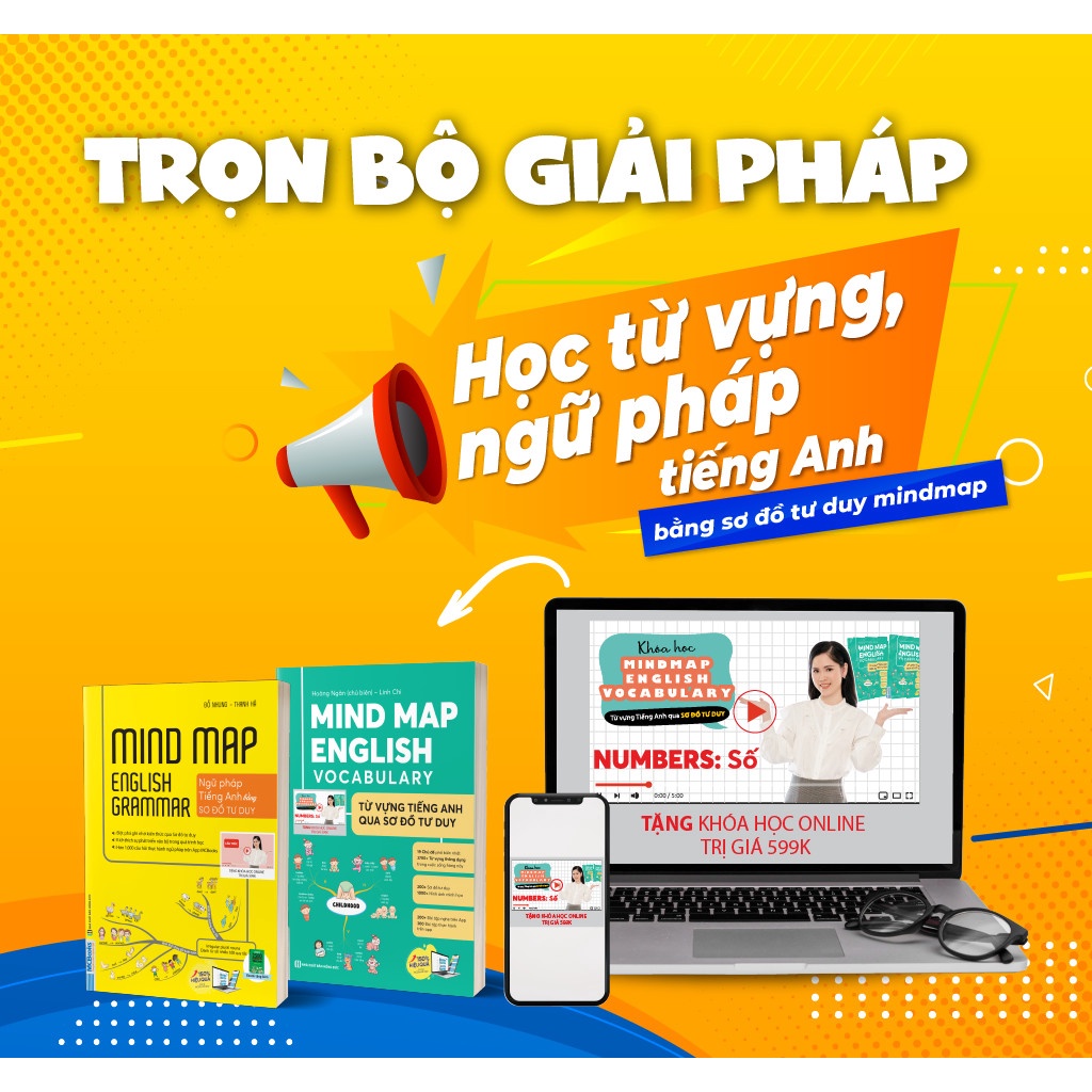 Toàn quốc - [E-voucher] Khóa học Mindmap English - Tự Học Ngữ Pháp Tiếng Anh Cho Người Mất Gốc - MCBooks