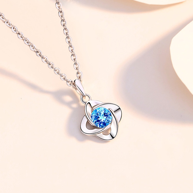 Vòng cổ Mặt Cỏ Bốn Lá Đính Đá Thời Trang Cho Nữ