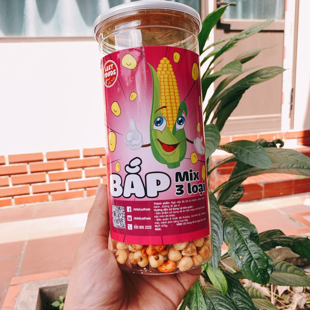 Bắp mix 3 loại 300g hũ pet , ăn vặt LASTFOODS Hà Nội với các mẫu đồ ăn vặt các miền đầy đủ hương vị thơm ngon giá rẻ