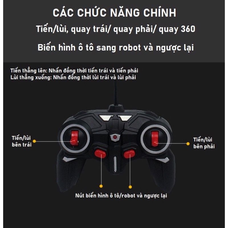 Xe oto biến hình Robot dùng điều khiển từ xa