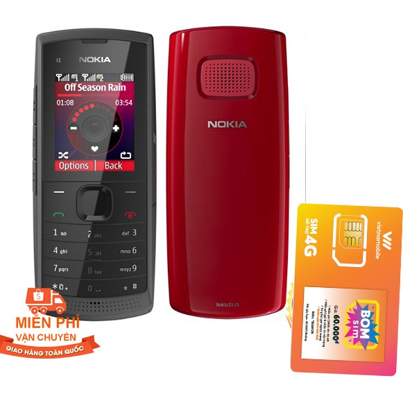 Điện thoại 2 sim chính hãng giá rẻ Nokia X1-01, nhỏ gọn, bền đẹp