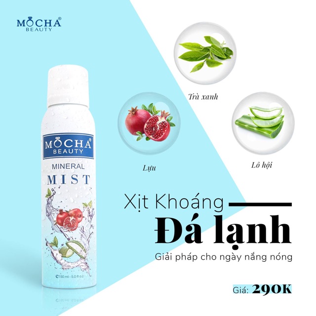 XỊT KHOÁNG ĐÁ LẠNH MOCHA - CHÍNH HÃNG