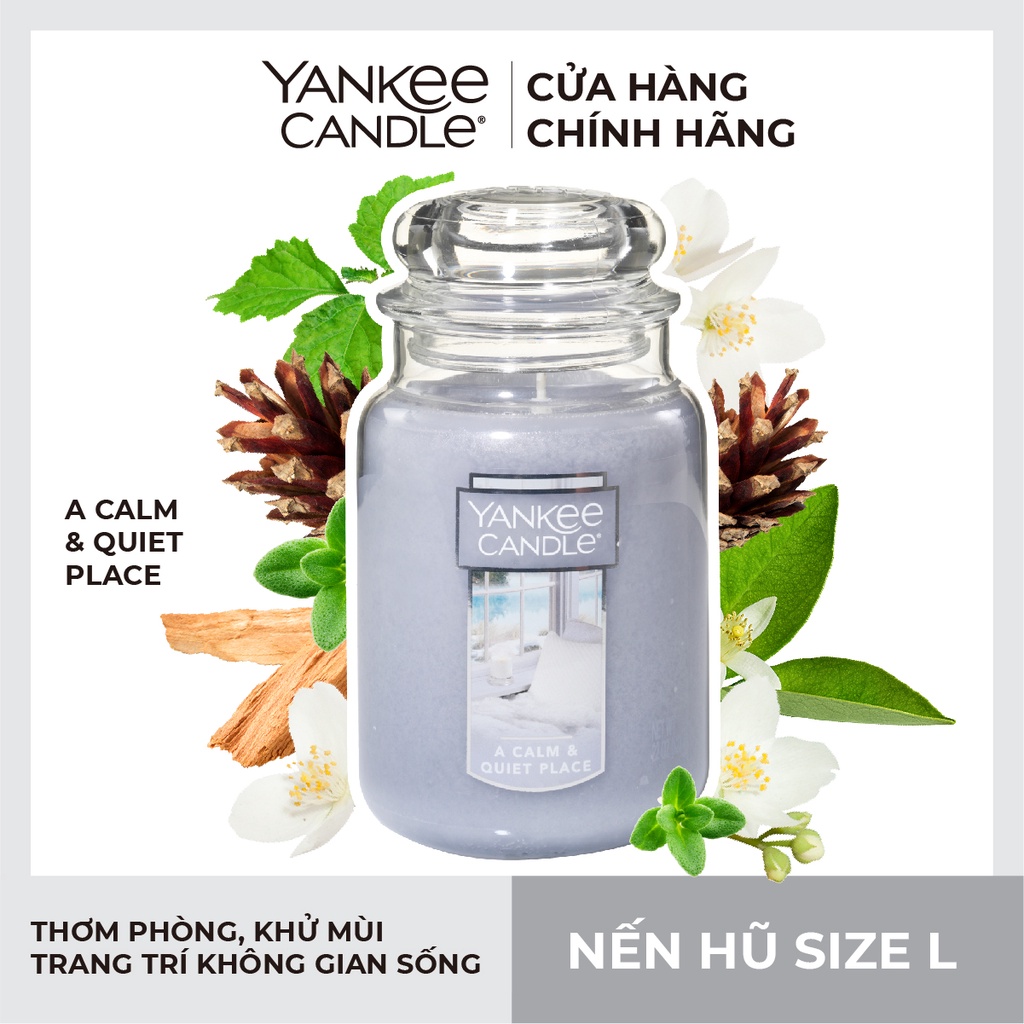 Nến hũ Yankee Candle size L - A Calm &amp; Quiet Place (623g)